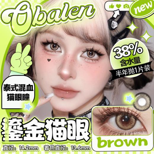 【鎏金猫眼】14.2中直径半年抛美瞳1片装 商品图0