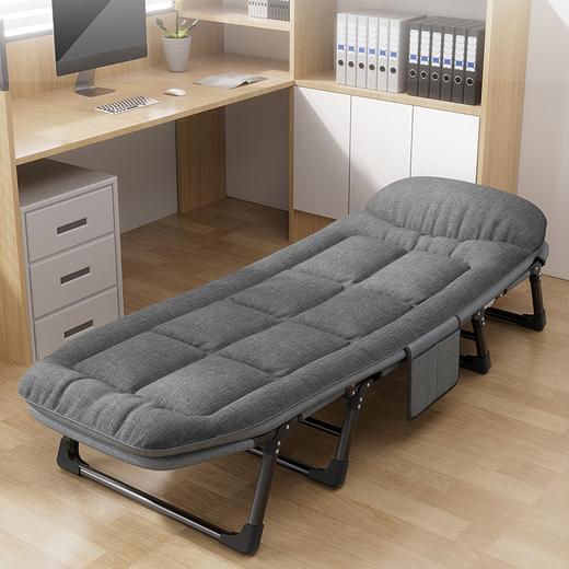 【舒适稳固，床垫一体折叠床！】午休折叠床 户外单人床 简易便携办公室午睡行军床 多功能躺椅陪护床-QA 商品图0