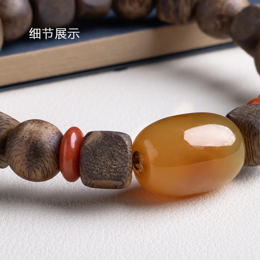 xy0457沉香+蜜蜡古色古香手串 商品图5