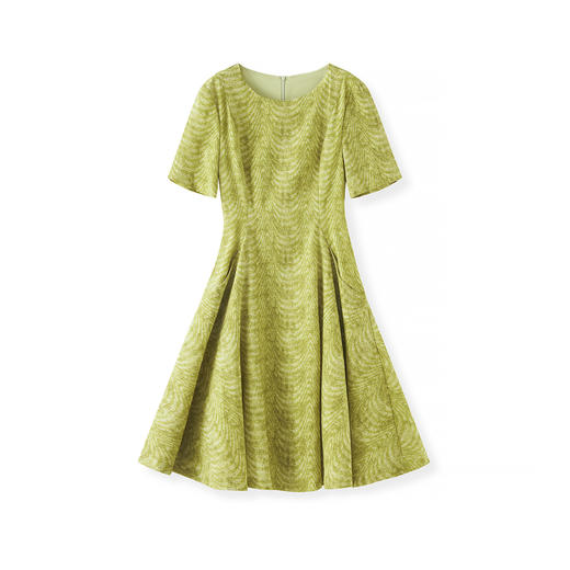 「高货wl」全新升级【铂金会员321/天猫429/差价108】(02818)洛诗琳气质圆领收腰印花裙2025夏季小众设计感减龄连衣裙 商品图4