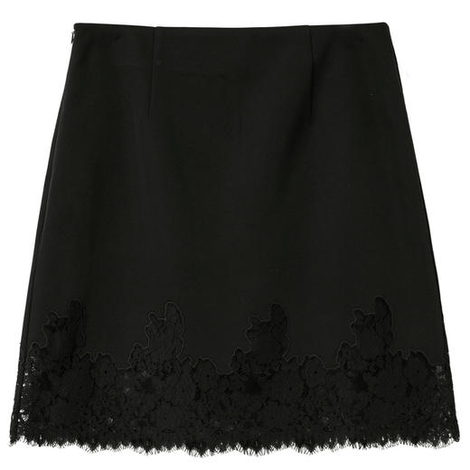 三彩2025秋季新蕾丝半身裙中腰直筒裙中裙通勤优雅S 商品图4