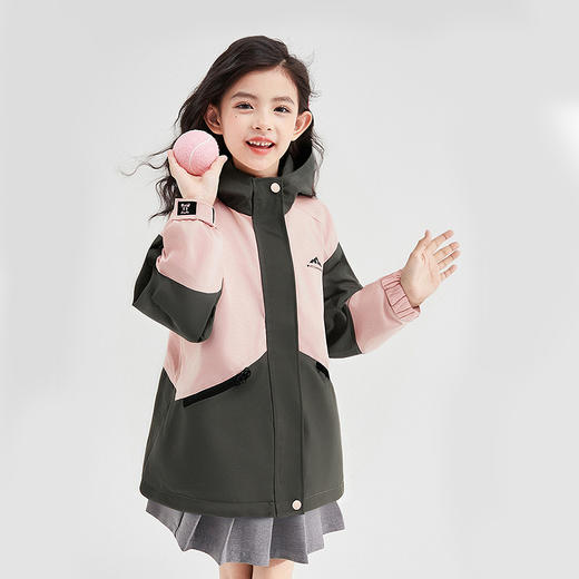 笛莎Deesha 童装女童外套2025秋新款女童甜美撞色冲锋衣外套 商品图1