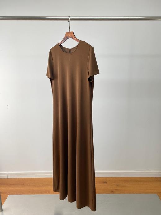 卡其弹力连衣裙！25夏季新款T家圆领轻薄绉纱显瘦短袖连衣裙！ 商品图5