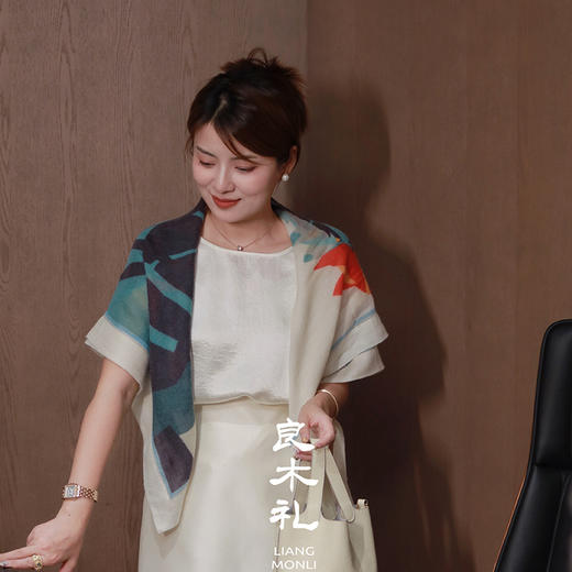 【不退不换】【部分现货】务必干洗|良木礼羊绒方巾（0712） 商品图5