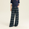 笛莎Deesha青少年女童裤子2025秋季女童复古格纹直筒休闲裤 商品缩略图2