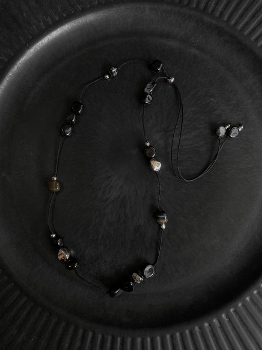 TINOM｜030425-1 Radicula 须根项链 [ 黑银 ] 商品图0