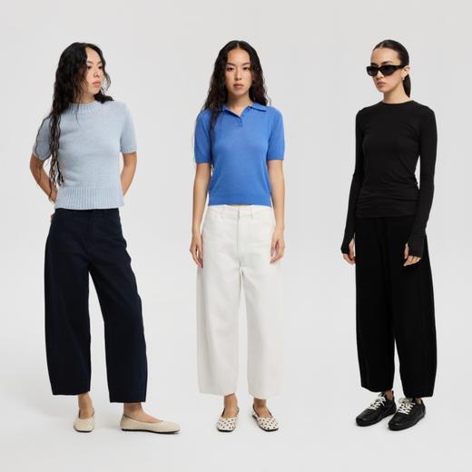 oneup全棉斜纹九分香蕉裤 商品图4