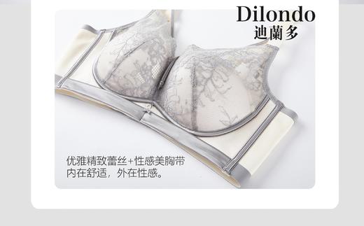迪兰多蕾丝文胸中厚款舒适透气聚拢显瘦2118459 商品图6