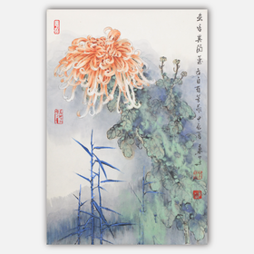 叶泉《虽言异兰穗》国画原作68CM*45CM 手绘宣纸花卉作品