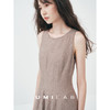 UMILAB｜流沙*侘寂美学BC私服亚麻金银丝收腰显瘦无袖连衣裙D818W 商品缩略图4