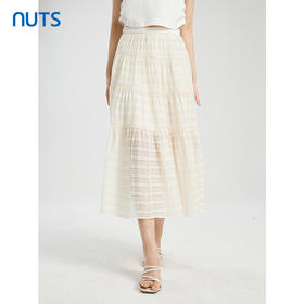 NUTS商场同款夏季高腰显瘦百搭气质蛋糕长裙425061181