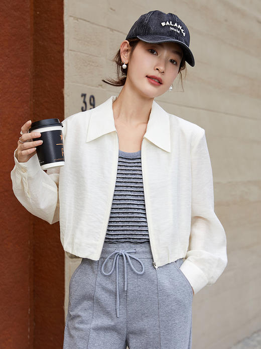 简约白搭！这件白色短款外套，开启随性时尚新 look 商品图0