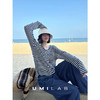 UMILAB｜星轨*夏季刚需row风长绒棉轻薄宽松防晒长袖条纹T恤T756M 商品缩略图1