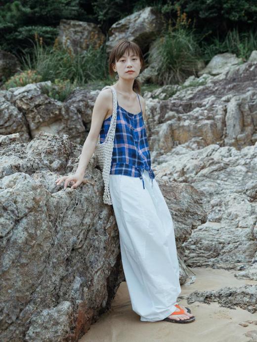 步履不停/5B12040C/马德拉斯格纹吊带 商品图3