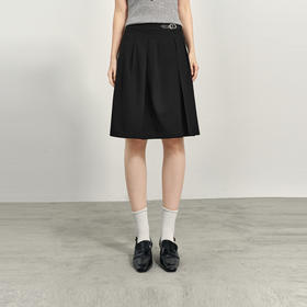 【商场同款】诗凡黎高腰A字裙半身裙2025春新款中长裙女3G3240201