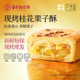 嘉华鲜花饼  现烤桂花栗子酥  8枚280g