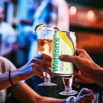 屈臣氏（Watsons）莫吉托味苏打水饮料0脂低糖低卡调酒含汽气泡水330mL*24罐整箱 商品图0