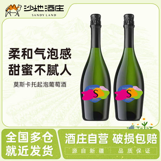 沙地酒庄·莫斯卡托起泡酒 750ml*2  白桃蜜瓜香气 气泡绵密 商品图1