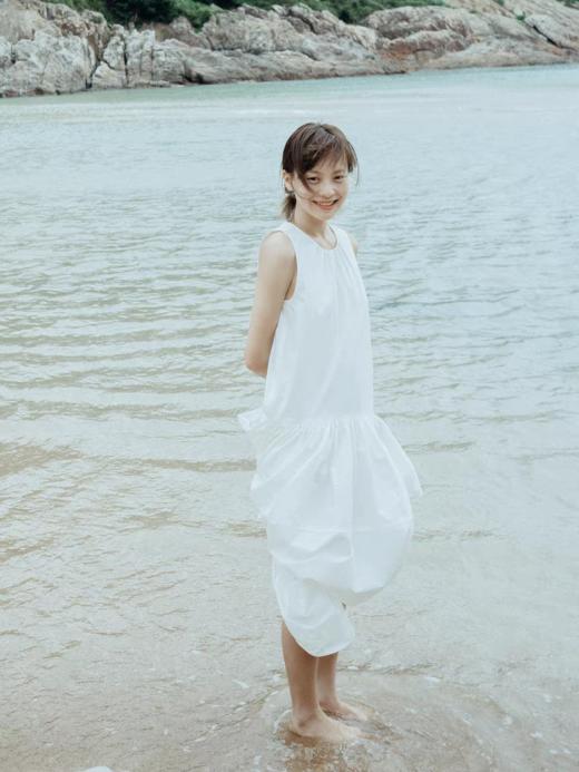 步履不停/5B31179C/白色背心长裙 商品图0