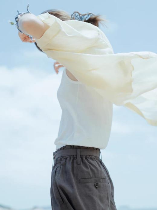 步履不停/5B11264C/100支苎麻短袖衬衫 商品图1