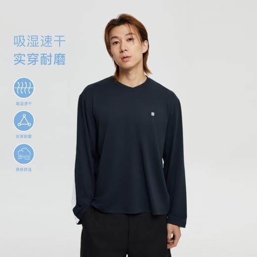 oneup吸湿速干网眼运动拼接长袖 商品图1