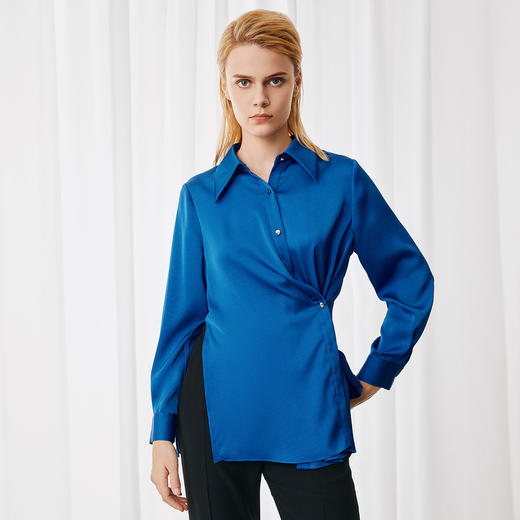 EITIE爱特爱时尚直筒显瘦通勤衬衫上衣秋季新款7909609 商品图2