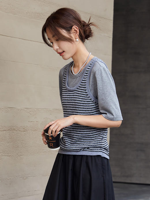 简约至上！这款灰色中袖 T 恤，百搭舒适超吸睛 商品图0