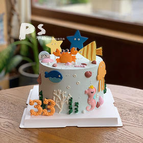 海底世界主题蛋糕