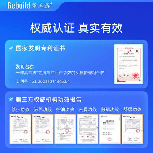 免费试用！【每购1瓶送价值49元同款100ml1瓶试用，多买多送】臻玉露Rebuild生姜氨基酸润养洗发露、护发精华乳 商品图6