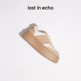 lost in echo2025秋冬新款时尚复古手工布洛克真皮厚底休闲运动鞋