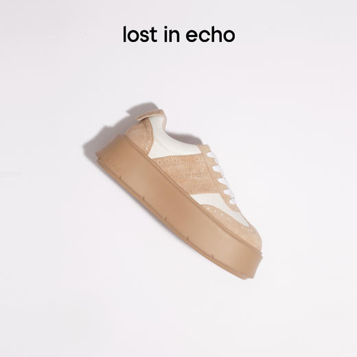 lost in echo2025秋冬新款时尚复古手工布洛克真皮厚底休闲运动鞋 商品图0
