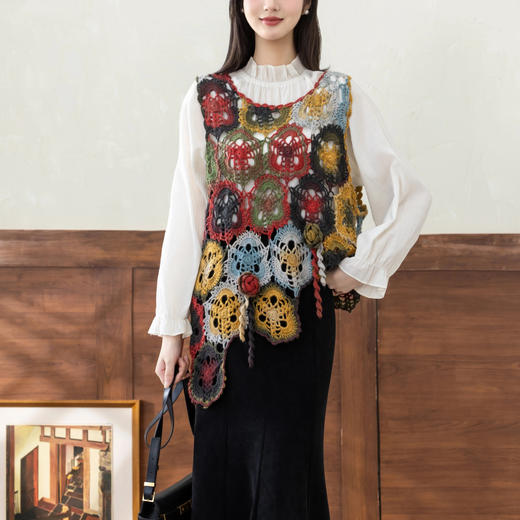 苏苏姐家恋星背心手工diy钩针编织段染羊毛线毛线团材料包 商品图2