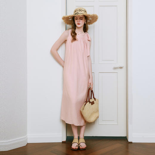 【商场同款】诗凡黎可露丽风连衣裙2025夏新款无袖长裙3G5190481 商品图1