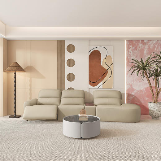 顾家家居整装 现代时尚 皮艺功能沙发KZ.9036 听风屿G 商品图7