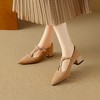 【预售5天】优雅法式复古T字扣带高跟单鞋春夏新款丁字女鞋时尚玛丽珍鞋DB&M6510 商品缩略图2