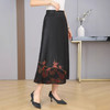丁摩真丝香云纱龟纹国风复古半裙新中式高腰100%桑蚕丝小黑裙AL 商品缩略图0