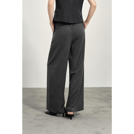 【商场同款】诗凡黎松紧腰直筒休闲长裤2025春新款女3G3150101 商品图4