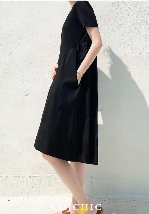 【限八一促】【超值特卖】HEMI 品质350902拼接蓬蓬气质小黑裙连衣裙-喜出 商品图6