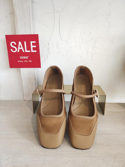 【门店同款】ENJOY春季法式拼接玛丽珍跟鞋 155804628 商品图0