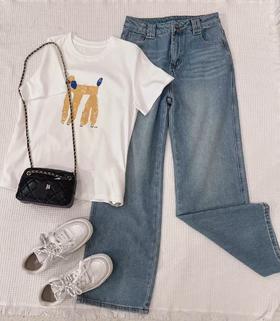 【门店同款】ENJOY夏季都市漫游长狗T恤 162343479