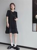 【超值特卖】高级感黑色拼接百褶边小黑裙垂感连衣裙-喜出 商品缩略图2