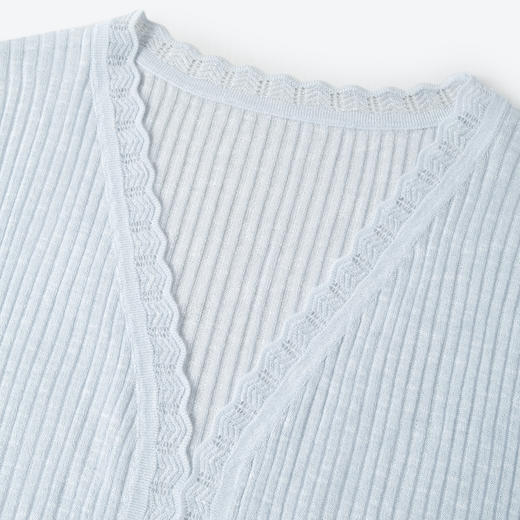 【商场同款】诗凡黎浪漫花边领针织开衫2025夏新款长袖3G5231941 商品图2