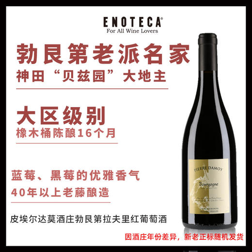 【勃艮第经典黑皮诺佳酿】Pierre Damoy Bourgogne Rouge Les Ravry 2012/2019 750Ml 皮埃尔达莫酒庄勃艮第拉夫里红葡萄酒 商品图0