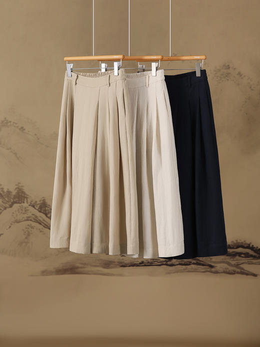 天丝亚麻山本裙裤透气凉爽 显瘦八分阔腿裤 商品图6