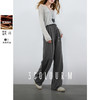 三彩2025秋季新款休闲裤松紧高腰空气层宽松窄版阔腿裤长裤M 商品缩略图0