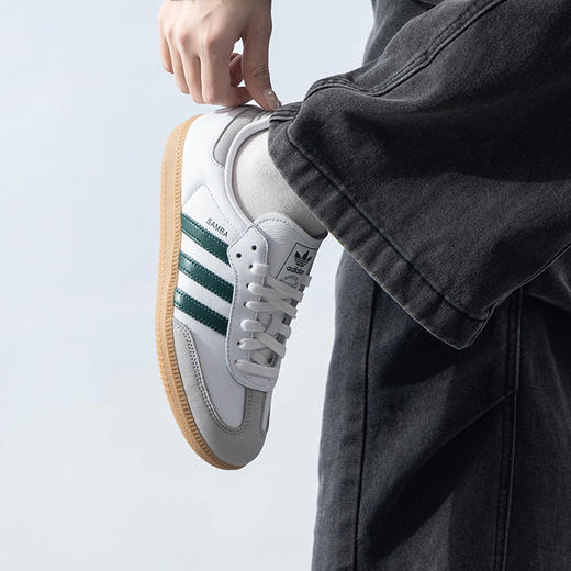 阿迪三叶草 SAMBA OG W女款白色低帮休闲鞋 商品图2