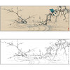 于非闇花鸟工笔画白描底稿《梅溪霜禽》临摹勾线高清打印稿FA04 商品缩略图0