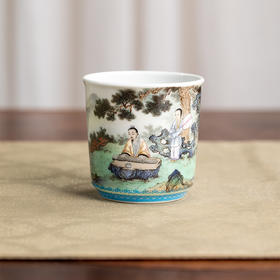 一儒堂松荫抚琴图