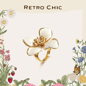 Garden of Eden 伊甸园系列 | 白色四瓣花戒指