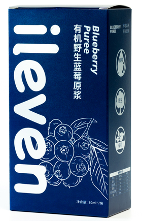 ileven蓝莓原浆盒装 30ml*7袋/盒